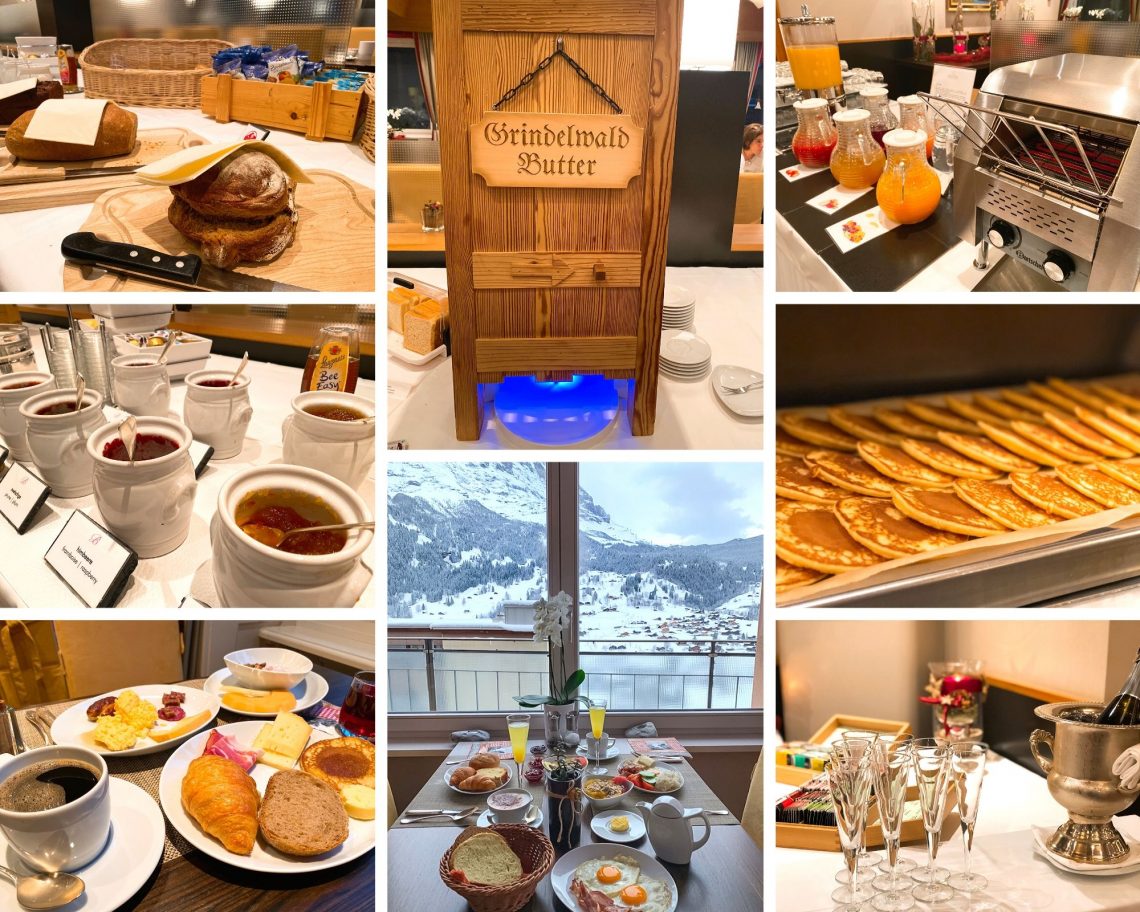 Café da manhã no hotel Belvedere Grindelwald