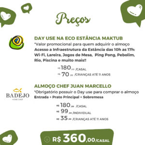 Dia dos Namorados Eco Estância Maktub