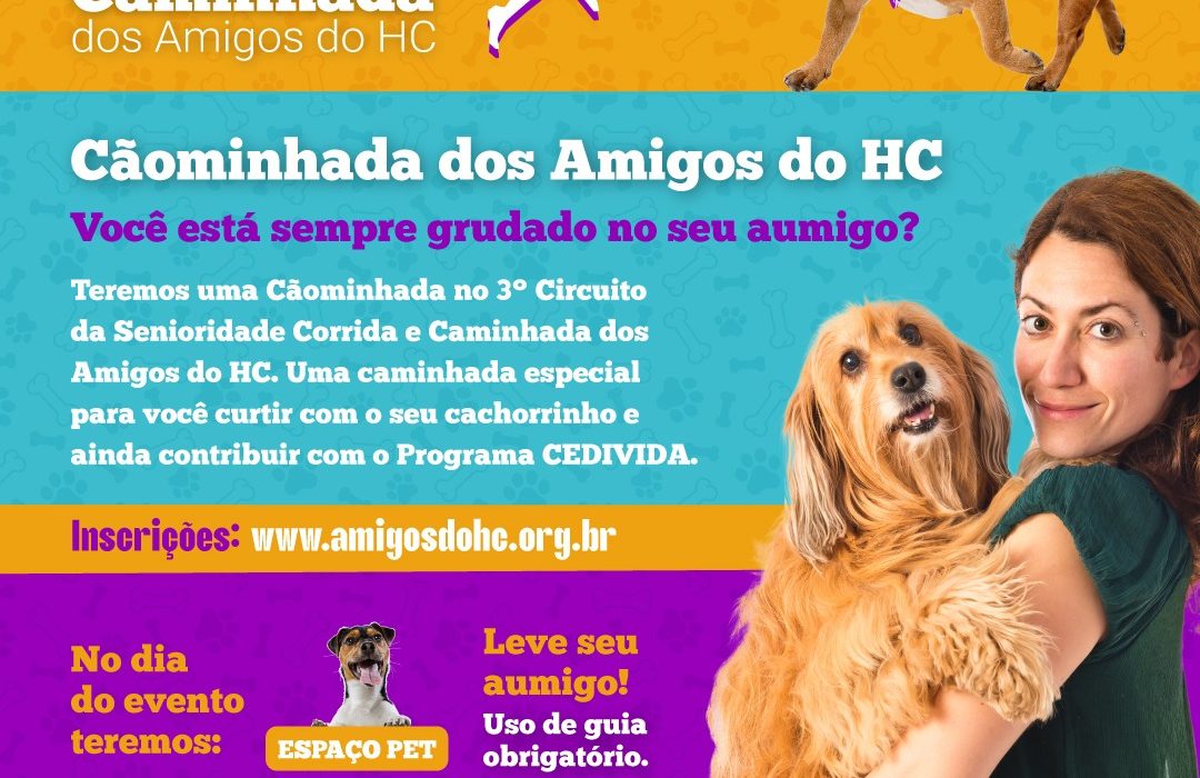 Cãominhada em Curitiba é novidade do 3º Circuito de Corrida e Caminhada dos Amigos do HC