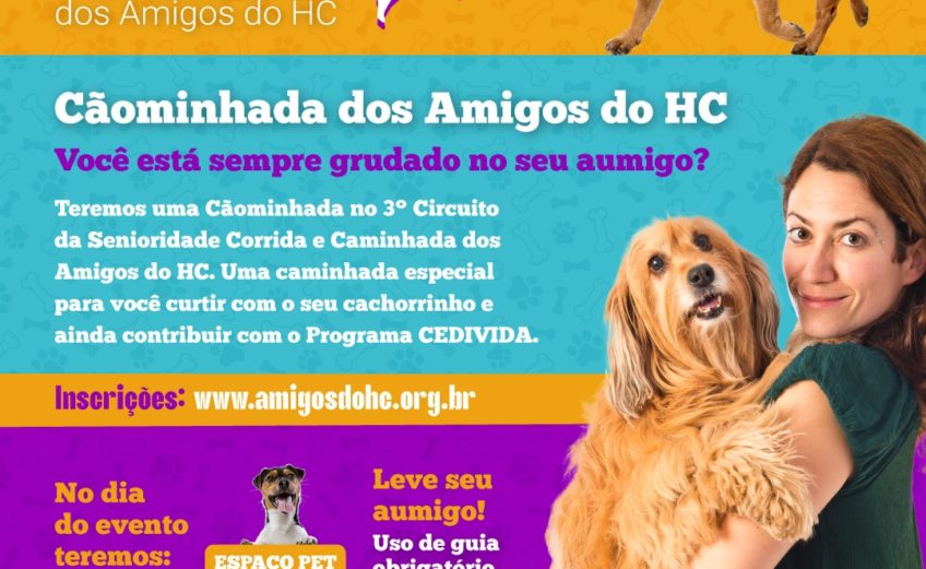Cãominhada em Curitiba é novidade do 3º Circuito de Corrida e Caminhada dos Amigos do HC